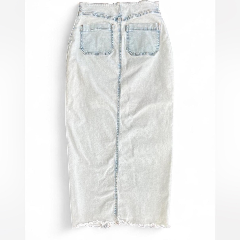 Sincerely Jules Asymmetrical Denim skirt  Extra Light Wash size 25”